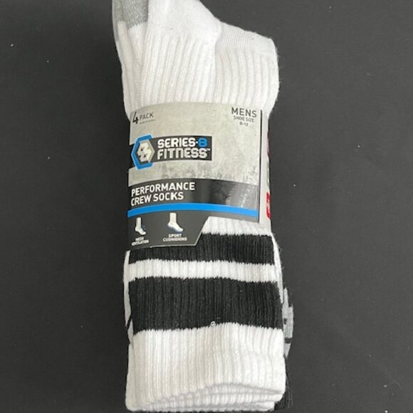 Series 8 Fitness Performance Crew Socks 4 Pack - Picture 1 of 6
